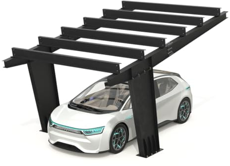 Struktur für Carport, Todome, Stahl, Anthrazitgrau (Struktur des Carports 2-Sitzer)