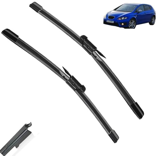 Fahrzeugwischer Auto-Wischerblatt for Seat Leon MK2 26 + 26 R 2005-2012 Auto-Windschutzscheibe Scheibenwischerblätter Fenster Fit Pinch Tab Arm Allwetterwischer (Color : Left Steering 2626R)