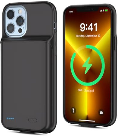 BOANV [8200mAh] Boîtier de Batterie pour iPhone 13 Pro Max, Nouveau boîtier de Charge Rechargeable Haute capacité, Housse de Protection Portable pour iPhone 13 Pro Max (1 Pack)