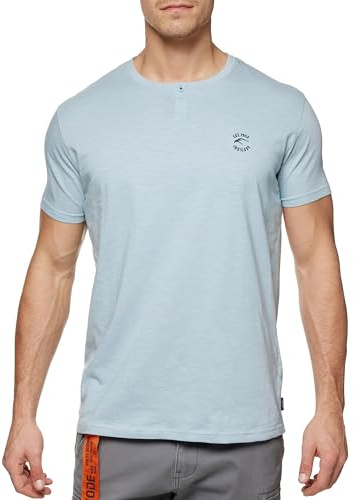 Indicode Herren INAnsel T-Shirt Sommershirt aus 100% Baumwolle mit Rundhals | Klassisches Basic Shirt für Büro und Freizeit mit angenehmem Tragegefühl, Herrenshirt, Basic Shirt, Freizeitshirt für Männer