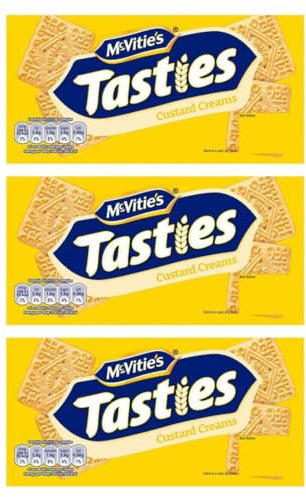 Biscuit Bundle Containing Tasties Custard Creams 300g (3 Pack)