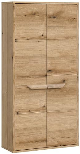 xonox.home Badezimmer Zeno Midischrank Schrank in Evoke Eiche Nb.ca.64x132x32 cm