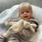 ROSHUAN Niedliche Reborn-Baby-Puppe 24 Zoll 60 cm Realistische Real Life Junge Handgefertigte Weiche Silikon Mit Stoff Körper - Kinder Geschenk