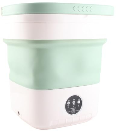 Mini Lavadora Plegable Mini Lavadora de Cubos Portátil -7.5L Mini Lavadora de Cubos Portátil Lavadora Portátil Plegable 100-240V Operación Completamente Automática para Tareas de