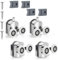 Voarge Rotelle curve per porta doccia, Per Porta Box Doccia con doppia porta scorrevole, Accessori per Box Doccia di Ricambio e Fissaggio, 2 ruote superiori + 2 ruote Silver, 23mm