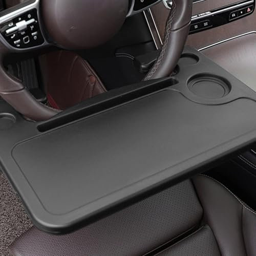 WDMNAO Multifunktionaler Tragbare Auto Lenkrad Tisch für BMW X7 5seats 2021 2022 2023, Essen Lenkrad Schreibtisch Computer Tisch Reise Laptop Halterung Esstisch Organizer Zubehör,A-Black