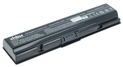 vhbw Akku kompatibel mit Toshiba Satellite A300-1SP | A300-201, A300-1RY, A300-1SO, A300-21H Notebook (4400 mAh, 10,8 V, Li-Ion)