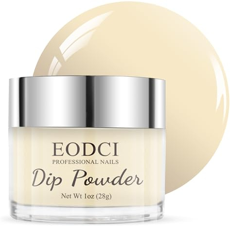 EODCI Light Yellow Dip Powder Color, Nail Dipping Powder French Pro Collection System Nail Art Starter Manicure Salon DIY at Home, Odor-Free&Long-Lasting, No Needed Nail Lamp Curing, 1 Oz