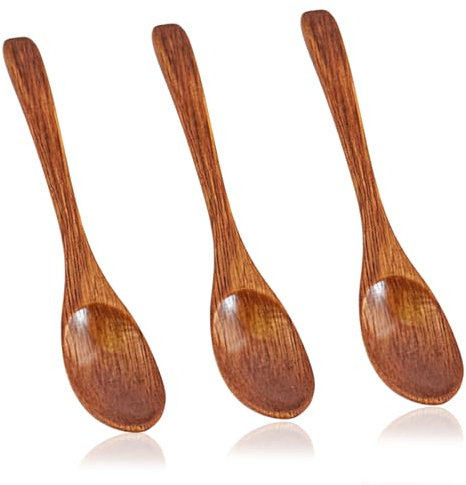 Wooden Spoon Set of 3, Honey Spoon, Wooden Teaspoons, Natural Wooden Spoon, Wooden Spoon, Tea Spoons, Kitchenware, can be Used for Honey Coffee Tea Sugar Rice