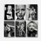 Ein Set von 6 Kate Moss Poster Kunstposter Kate Moss Poster Schwarz-Weiß-Kunstposter Kate Moss Poster Schwarz-Weiß-Poster Kate Moss Poster Fashion Poster Kate Moos Poster Schwarz-Weiß-Poster Kate