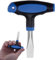 Vierone T-Handle 12mm Flat Head Screwdriver, Blue Black, Ergonomic Non-Slip Handle, Flat Head Screwdriver for Electronics Repair