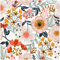 HAOKHOME Boho Wallpaper Self Adhesive Floral Wall Paper Removable for Bedroom White/Pink/Orange Contact Paper 3m x 44.5cm