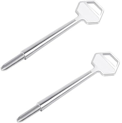 Ctyjia 2 PCS Door Security Rack Bolt Key, Window Key, Zinc Alloy Star Key, Lock Bolt Key for Doors and Windows Locks, Key Length 106mm