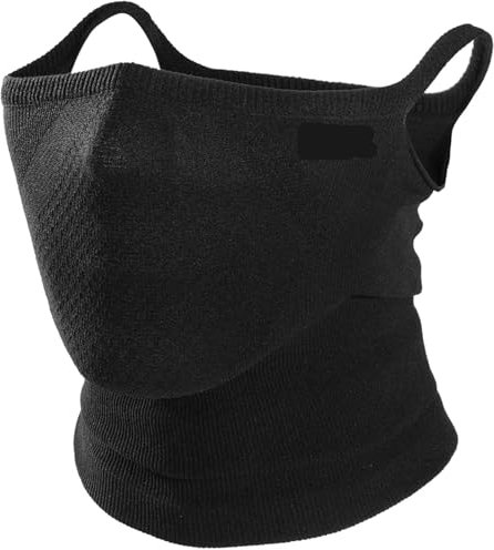 GIJMZY Skimaske Winddichte Gesichtsmasken, Winddicht, atmungsaktiv, elastisch, weich, Gesichtsschutz, wiederverwendbar, for Wandern, Radfahren, Sport, Halbmaske, Outdoor-Zubehör(Black)