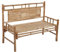 Genérico Wenjingqi Gartenbank mit Kissen Bambus 120 cm, creme 3063878