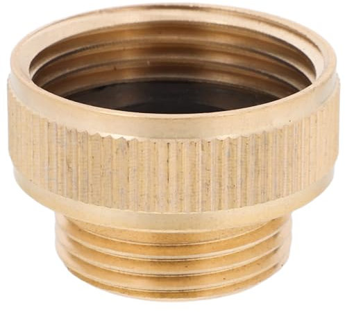 MOBUTOFU Heavy Duty Brass Hose Connector 1 Inch Female to 3/4 Inch Male Adapter Hose to Tap Connector for Garden Quick Release Fitting