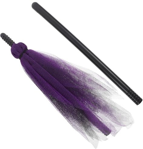 Yardwe Disfraz De Bruja De Halloween Escoba De De Plástico Juguete De Decoración