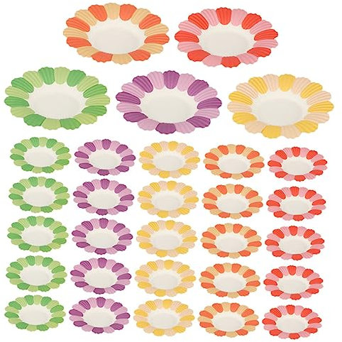 TOPPERFUN 1 Juego Platos Desechables Fiestas De Unidades Cumpleaños Bodas Especiales Servir Comidas Y Decoración 100 Piezas