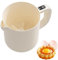 Portable & Lightweight Multi-Function Electric Egg Churn with Built-In Filter Plate for Baking, Blending Or Cooking (Beige)