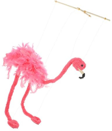 BRIGHTFUFU Flamingo Marionette Handpuppe Tier für Interaktive Bühnenshows Kreative Puppenspiele für Erwachsene Leuchtendes Design für Fröhliche