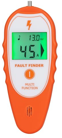 MINGYA Electric Fence Tester and Fault Finder with Backlight, 15KV Digital Electric Fence Voltage Tester 200V‑15000V Orange