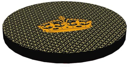 Bertoni Schaumstoffmatratze für Katzen Ring 55 cm | Abnehmbarer wasserdichter Bezug Rundes Design Bequem und weich Tragbar für Katzen und kleine Hunde (55 cm, Crown)