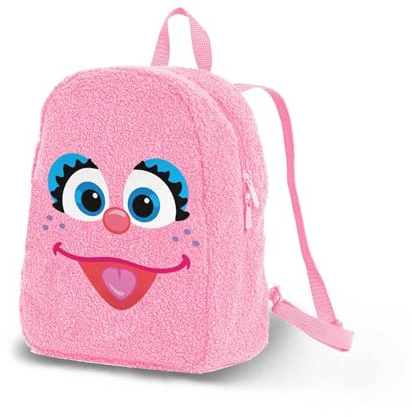 KARACTERMANIA Sesamstraße Abby Cadabby Face-Plush Rucksack, Rosa, 22 x 27 cm, Kapazität 7 L