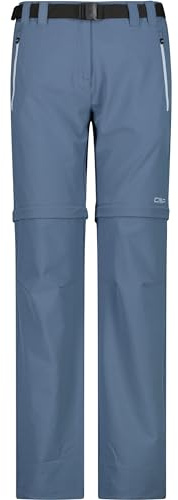 CMP Pantaloni Trekking Donna Zip‑off con Dry Function – Pantaloni Convertibili in Shorts, 4‑Way Stretch, Traspiranti e Asciugatura Rapida, Protezione UV, Outdoor e Viaggi Taglia S
