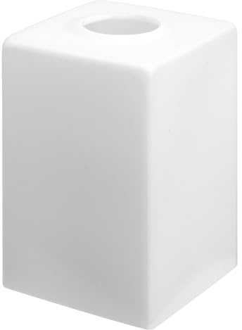 OSOLADY Glas Lampenschirm Eckig Mattiert Quadratischer Lampenschirm für E27 Tischleuchte und Wandleuchte Weiß Opal Ersatzglas für Wohnzimmer Schlafzimmer Küche
