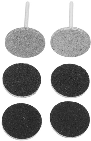 LIFKOME Embouts de Ponçage pour Perceuse à Ongles 2 Pièces en Métal et Émeri, Disque Plat Rond pour Manucure Russe Professionnelle, pour Soins à Domicile