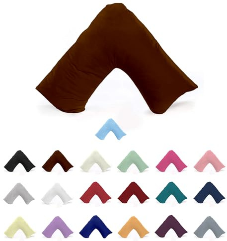 EGYPTO Orthopaedic V Shaped Pillow Nursing Pregnancy Back Support Cases (Chocolate)