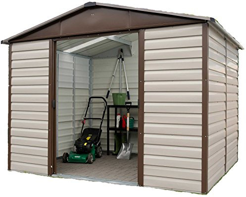 Yardmaster Shiplap 10x12 Apex Metal Shed with 2 Light Panels - Assembly Available