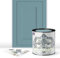 ALL-IN-ONE Paint, Durable cabinet and furniture paint. Built in primer and top coat, no sanding needed. Includes our 30 featured color card - French Toile (warm blue), Quart