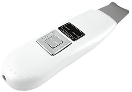 HUKITECH Premium Ultraschall Skin Scrubber Gesichts-Peeling Massagegerät - Weiß