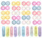 JZK 20 x Colorful Plastic Contact Lens Storage + 10 x Tweezers and Suction Stick Contact Lenses inserter Set for Children, Women, Man for Home and Travel