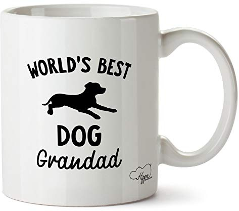 Hippowarehouse World's Best Dog Grandad Printed Mug Cup Ceramic 10oz