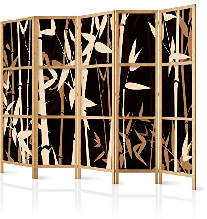 murando - Paravent Innen Raumteiler Holz Bambus 225x172 cm 5-teilig Japanische Trennwand Raumtrenner Room Divider Mobiler Sichtschutz Spanische Wand Raum Abtrennung Japan p-B-0006-z-c