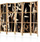murando - Paravent Innen Raumteiler Holz Bambus 225x172 cm 5-teilig Japanische Trennwand Raumtrenner Room Divider Mobiler Sichtschutz Spanische Wand Raum Abtrennung Japan p-B-0006-z-c