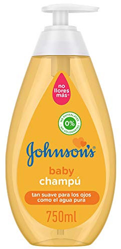 Johnson's Baby Shampoo clásico con fórmula No llores más (750 ml), champú infantil para niños y bebés hipoalergénico y con pH equilibrado, champú sin parabenos
