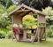 Garden Arbour Seat Pergola Trellis Wood Arch Bench Corner Storage Patio Furniture - 10 year warranty against rot (Marbella Arbour)