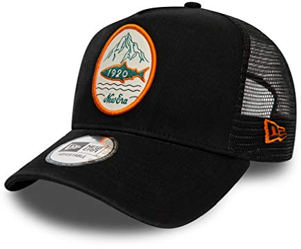 New Era Trucker Cap verstellbar Snapback Baseball Kappe Patch schwarz - One-Size