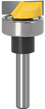 Yakamoz 1/4 Inch Shank Bearing Flush Trim Hinge Mortising Plunge Template Router Bit 3/4 Cutting Diameter Woodworking Milling Cutter Tool