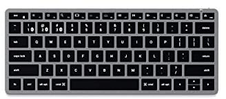SATECHI Slim X1 Bluetooth Tastatur mit Beleuchtung – Mehrgeräteverbindung – Für MacBook Air/Pro M4, iPad Air/Pro M4, iPad/mini, Mac mini, iMac (US-Layout)