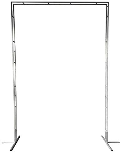 2x3m Hochzeitsbogen Metall, Weiß/Gold Quadrat Bogengestell, Blumenständer Hintergrund Ballonbogen, Balloon Arch Rosen Bogen (Weiß)