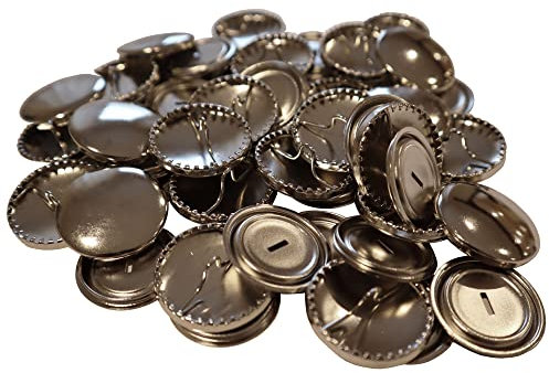 38mm Upholstery Buttons Self Cover Buttons Metal Fabric Covered Buttons Clothes Button Making Cover Buttons Round Fabric Button Making Blazer Buttons Coat Uniform Jacket (38mm - Metal - 10 Pack)