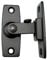 QCAA 2.5 Heavy Forged Solid Brass Door Latch, 90 Degree Right Angle Door Latch Buckle for Doors & Windows, Matte Black, 1 Pack, Made in Taiwan