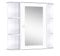 HOMCOM Armario de Baño con Espejo Mueble Colgante de Aseo con 1 Puerta 2 Estantes Interiores y 6 Estantes Laterales para Salón Cocina Dormitorio 66x17x63 cm Blanco