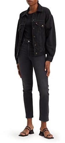Levi's 724 High Rise Straight, Jeans Donna, Nero (Never Forget), 28W / 34L