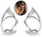 Bufenia 1 Pairs Simple Ear Cuff Earring Elf Hook Over Ear Earrings Non Pierced Hollow Cat Ears Outline Ear Loop Earrings for Women and (Silver)