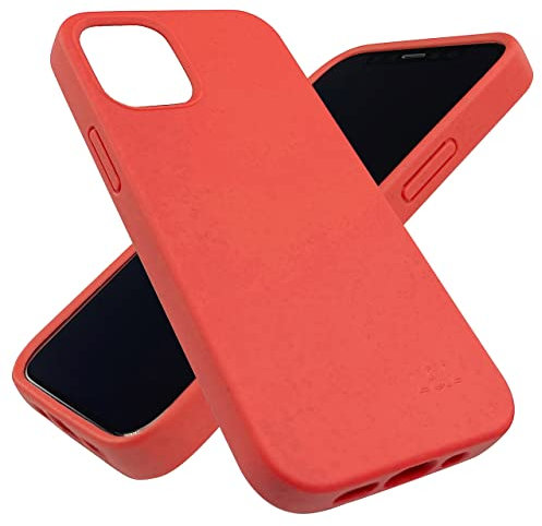 LOAM & LORE Biodegradable Phone Case for iPhone 14, Plastic Free Eco Friendly Phone Case, Plant Based Compostable iPhone 14 Case, Premium Zero-Waste Phone Cover (Red)